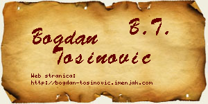 Bogdan Tošinović vizit kartica
